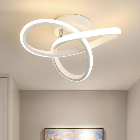 Plafonnier LED, Lustre LED basse consommation, Plafonnier moderne 20 W, Luminaire d'allée LED design, Blanc chaud 3000 K (1/5)