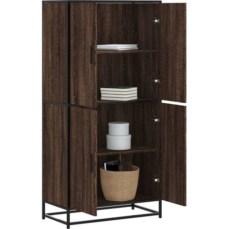 Highboard Eichen-Optik 68x35x139 cm Holzwerkstoff