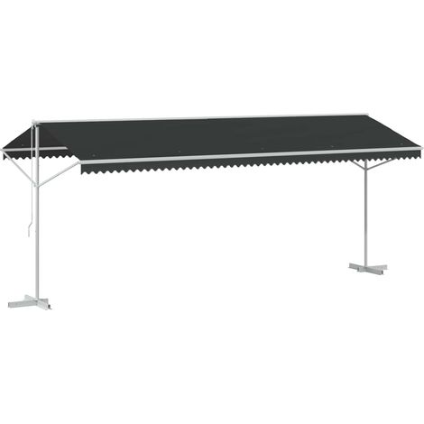 Freistehende Markise Anthrazit 6 x 3 m Polyester vidaXL