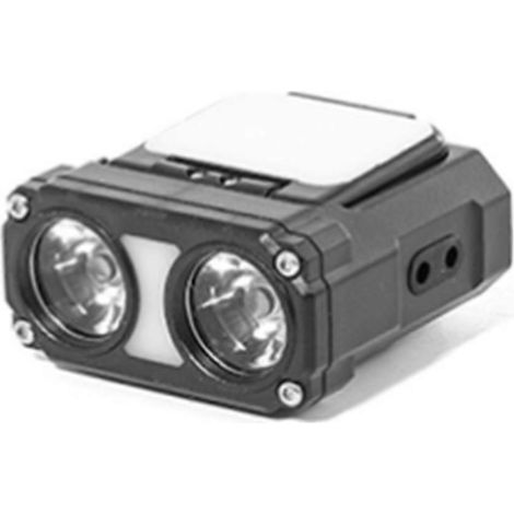 Lampe frontale LED double faisceau avec clip pour casquette, mini lampe frontale à capteur, rechargeable USB, angle réglable, lampe frontale de camping (1/5)