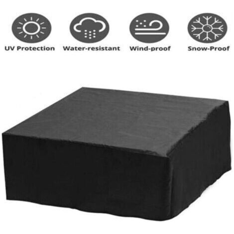 Housse de protection pour spa 240x240x85cm – Tissu Oxford imperméable – Anti-UV et anti-poussière – Cordon élastique ajustable (1/4)