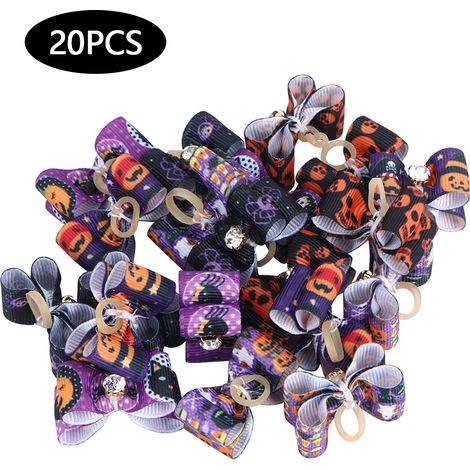 Noeud Pour Chien Et Chat - Accessoire Toilettage Polyester - Bandes Élastiques Douces - Lot De 20 Pièces (1/5)