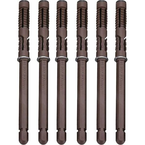 BUNTHAUS Concealed Flottant Support de Tablette Montage Mural Supports étagères Ø10x100 mm - Lourd Devoir Support Invisible Supports à Tablette Cachés pour DIY Etagères Murale Conseil Flottant [6 pièc