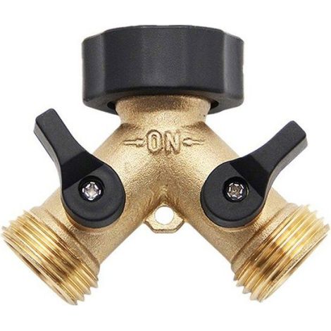 Raccord en Y - - 3/4 Pouces - Robinet Double - 2-Voies - ABS (1/4)