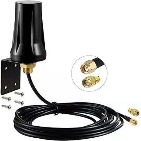 4G LTE Außenantenne 5 dBi – SMA-Stecker – 3 m Kabellänge – Wasserdicht für Router und Überwachungskameras (1/5)