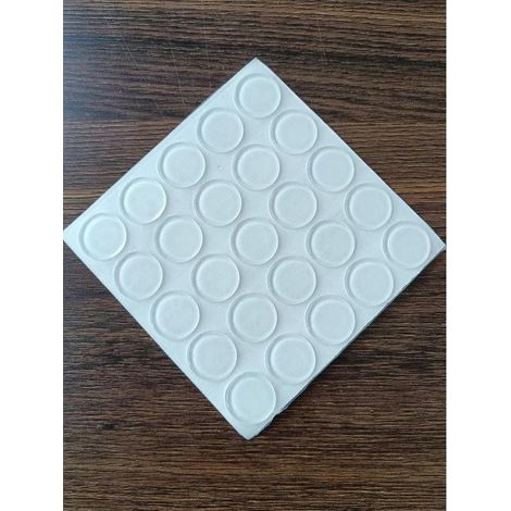 Patins en caoutchouc pour verre, petits patins antidérapants pour plateau en verre, support autocollant, points de protection pour tiroirs, points de protection pour armoires (20 mm x 2 mm) (1/5)
