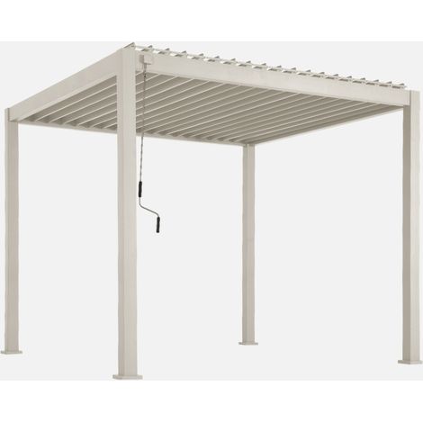 Pérgola bioclimática 3x3m de aluminio con lamas orientables