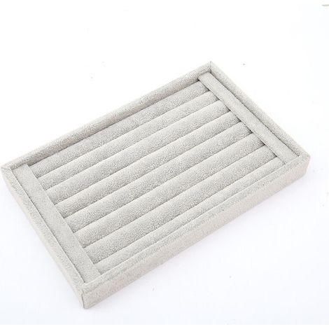 Boîte à bijoux de boucle d'oreille, boîte de rangement de boîte de rangement de bijoux(gris)