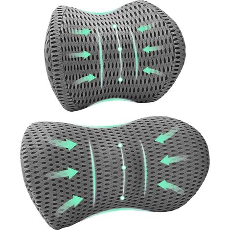 Almohada cervical, Almohada lumbar Gris Espuma Viscoelástica vidaXL