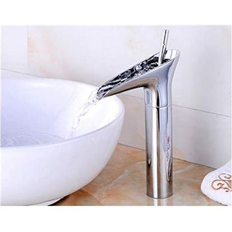 QAZQA Tout en cuivre rétro verre à vin monotrou robinet d'eau chaude et froide comptoir lavabo lavabo art robinet