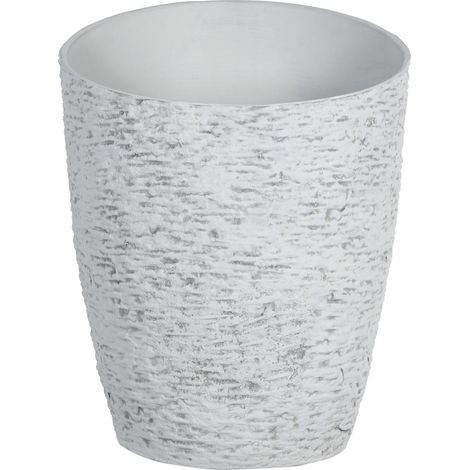 Jardinière Haute en Mélange de Pierre Cache-Pot d'Intérieur et d'Extérieur 44 x 58 cm Gris Naxos (1/5)