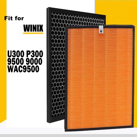 (1 jeu (HEPA orange)) Filtre HEPA antibactérien de rechange et filtre à charbon actif pour purificateur d'air WINIX U300 P300 9500 9000 WAC9500 (1/4)