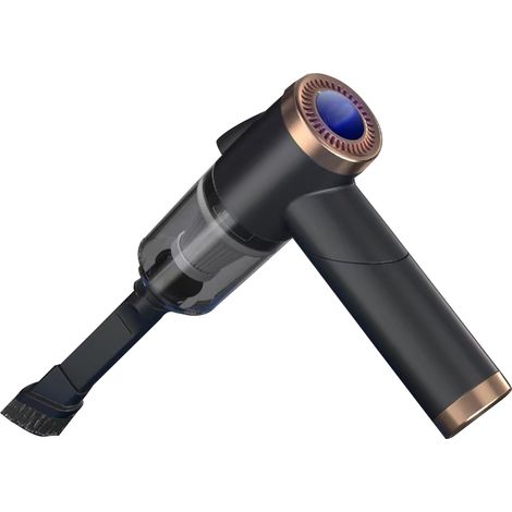 Mini aspirateur portable pliable à 90°, fait main, sans fil et rechargeable, noir (1/5)