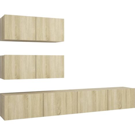 Maison Exclusive - Juego de muebles de salón 4 piezas roble Sonom