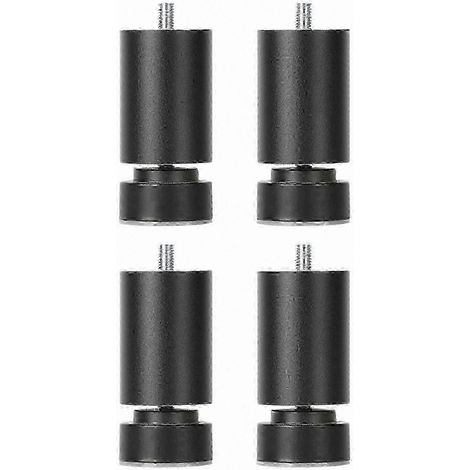 Pieds métalliques robustes et réglables, filetage M10, compatibles avec les meubles, noirs, 18 cm (1/5)