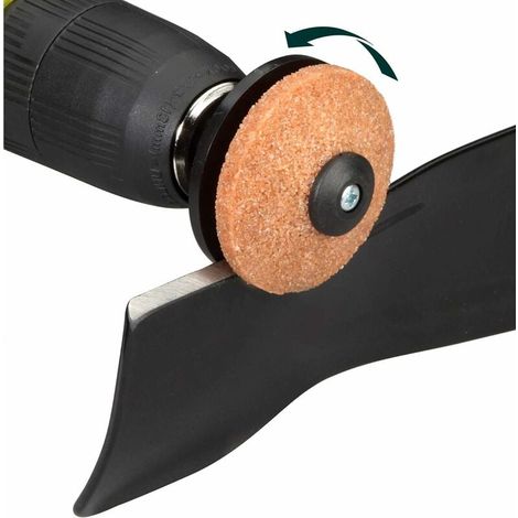 Affûteur universel de lames pour tondeuses, houes, coupe-bordures, sécateurs, haches et outils de jardinage - aiguiseur multifonction, acier durable, usage domestique et professionnel. (1/4)