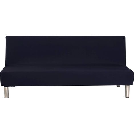Couleur Unie sans accoudoirs Housse de canapé lit Stretch futon Slipcover écran 3 Places anapé Shield Compatible avec lit de canapé Pliable sans accoudoirs 203 x 127 cm (1/5)