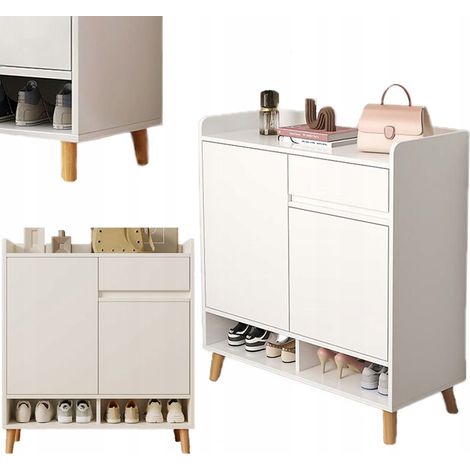 Moderne Kommode, weiß, geräumig, Platz für Schuhe, 60 cm, mit Schublade (1/5)