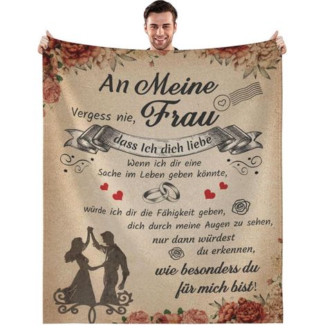 Fleecedecke 150x200cm Hochzeitsgeschenk Frauen Geschenke 04 150x200cm (1/5)