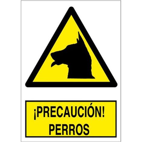 Cartello "Attenzione/attenzione ai cani" 210x297 rd30043