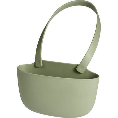 Panier de Rangement Suspendu pour Évier, Souple et Grand Volume avec Trous de Drainage, Vert (1/5)