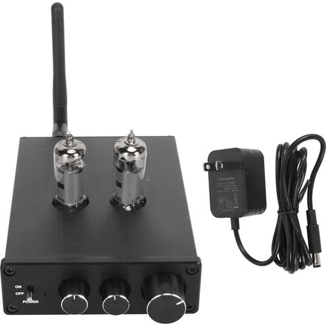 Récepteur Bluetooth stéréo à tube électronique, double entrée, bouton de réglage, pour maison, 100-240V, prise US. (1/5)