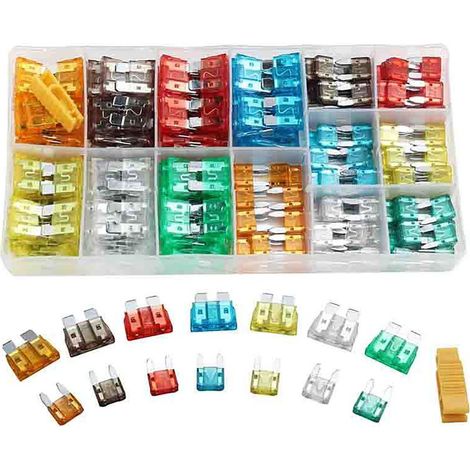 300 pièces fusible lame auto, conductivité élevée, protection court-circuit, multicolore, pour véhicule (1/5)