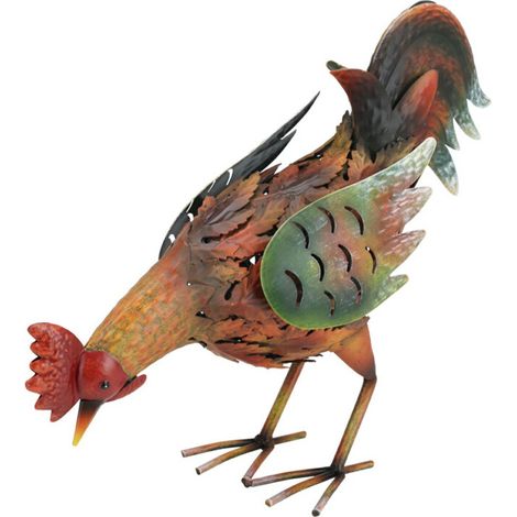 Figura de metal para jardín: Gallo, 32 cm (1/3)