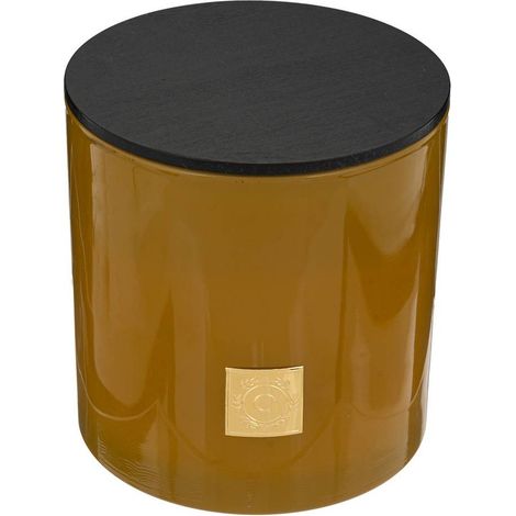 Bougie Parfumée Vanille bourbon 1200 G Pot en verre Ocre - Atmosphera