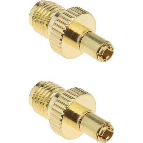 2 adaptateurs RF SMA femelle vers TS9 mâle, connecteurs coaxiaux plaqués or pour antennes, diffusion Wi-Fi et appareils LAN sans fil