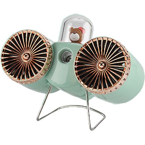 1 Ventilateur de bureau, réglable, silencieux, commande à molette, USB, pour maison voiture camping (1/5)