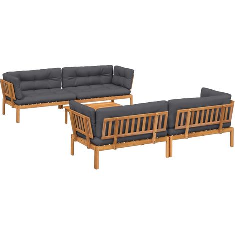 Maison Exclusive - Set Divano Pallet Giardino 5pz con Cuscini Massello Acacia (1/5)