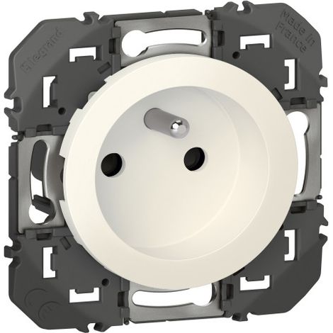Legrand – Prise de courant 2P+T 16A à composer – Encastrable dans boîte murale standard – Système de connexion rapide sans outil – Gamme Dooxie