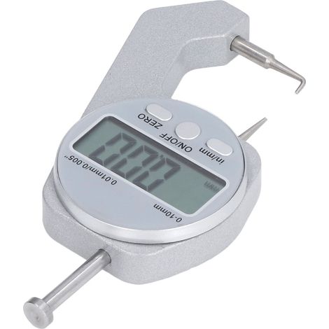 Digitales Dickenmessgerät 0-10 mm, LCD-Bildschirm, gebogene Spitze, Mini-Tiefenmessgerät für unterwegs, präzises Kontrollwerkzeug für Werkstatt und Heimwerker. (1/5)