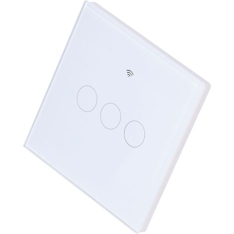 Interrupteur mural intelligent tactile WiFi avec fonction minuterie, compatible avec les appareils électroménagers (prise UE 80-260 V CA). (1/5)