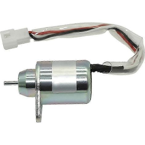 Électrovanne d'arrêt de carburant 12 V pour moteur diesel compatible avec les modèles Iseki E3CD, E3CE, E3CF et E3CG (1/2)