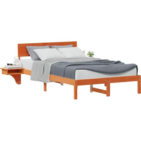 Maison Exclusive - Estructura de cama con cabecera Marrón cera 12 (1/5)