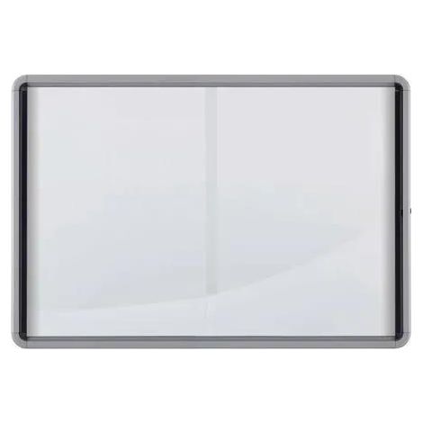 Nobo Premium Plus vitrine blanche aluminium verre bureau (1/3)