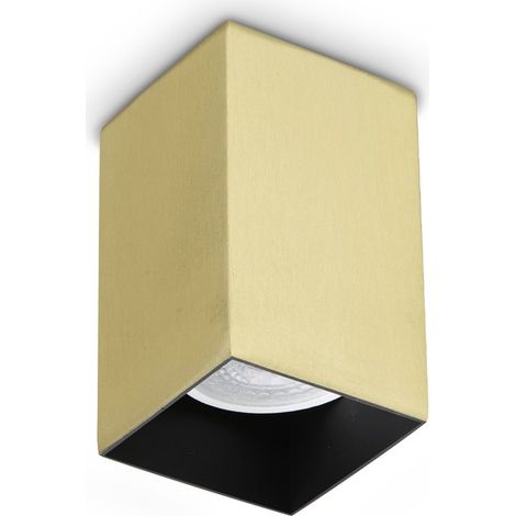 Ideal Lux Plafoniera Look 1 luce GU10 ottone alluminio vetro