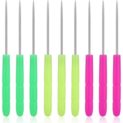 Aiguille à Poinçonner 50 Pièces Kit D'Aiguilles à Tracer Outil à Coudre pour Fabrication de Chaussures et Réparation, Plastique et Métal, Accessoires Stitch Couleur Aléatoire (1/5)