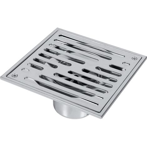 Siphon de sol en acier inoxydable 150x150mm Grand calibre Anti-odeurs (1/5)