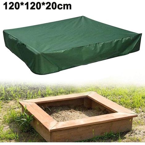 Housse d'extérieur en tissu Oxford 120 x 120 x 20 cm - Verte (1/5)