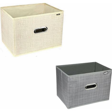 Cleafe - Scatola Porta Documenti Di Archiviazione Ufficio Box Portatutto 33x23x23cm 69687 - (1/5)