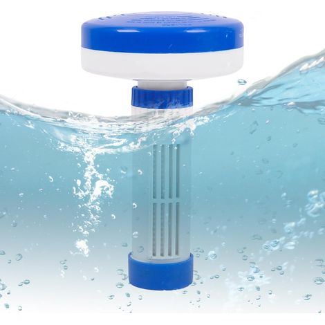 Schwimmender Pool-Tablettenspender – Pool-Behandlungs-Tablettenschwimmer Automatischer Dosierer mit großer Kapazität, einstellbar mit langsamer Diffusion für die Innen-/Außenwartung. Ja (1/5)