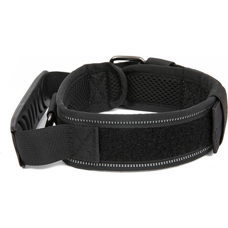 Collier Tactique Pour Chien Avec Poignée - Nylon Résistant Et Réfléchissant - Pour Dressage Et Promenade - Largeur 3,8 Cm (1/5)