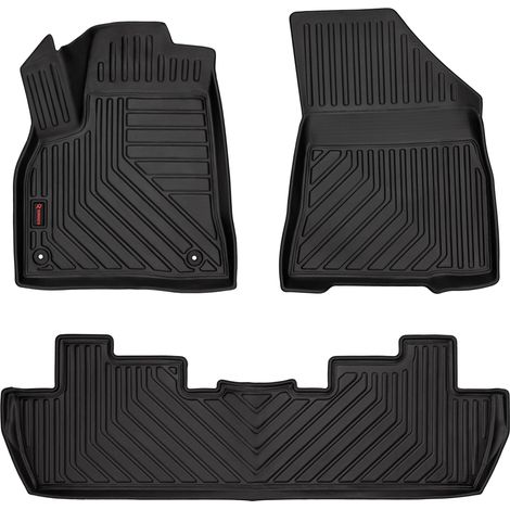 Alfombrillas de goma 3D para Peugeot 5008 I (crossover, 2009-2017) - borde de 5 cm