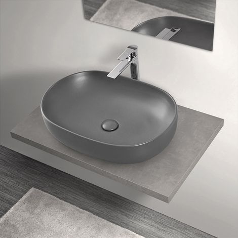 Piletta di scarico clic clac grigio opaca con e senza troppopieno (1/5)