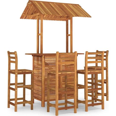Maison Exclusive - Set da Bar per Giardino 5 pz in Legno Massello di Acacia (1/5)