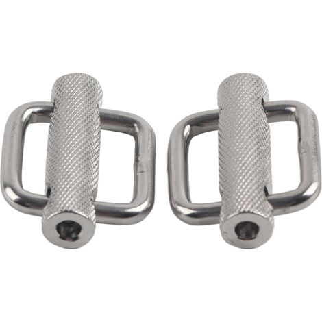 2Pcs Boucle Coulissante Réglable en Acier Inoxydable 316, Rouleau Moleté Rectangulaire 25mm pour Ceinture (1/5)