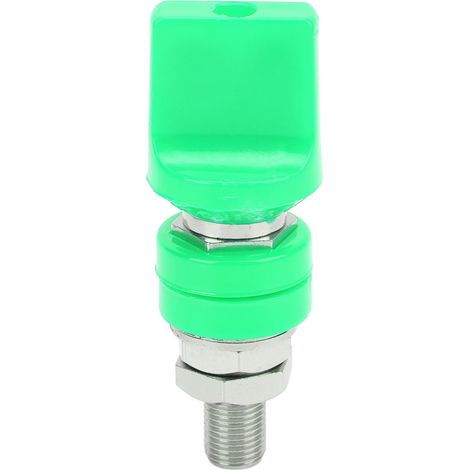 Connecteur de borne à vis M10 100A courant élevé pour fiche banane 4mm, fil de liaison vert (1/5)